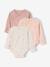 Pack of 3 long-sleeved newborn bodysuits dusky pink - vertbaudet enfant 