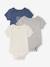 Pack of 3 short-sleeved, convertible bodysuits for boys marl grey - vertbaudet enfant 