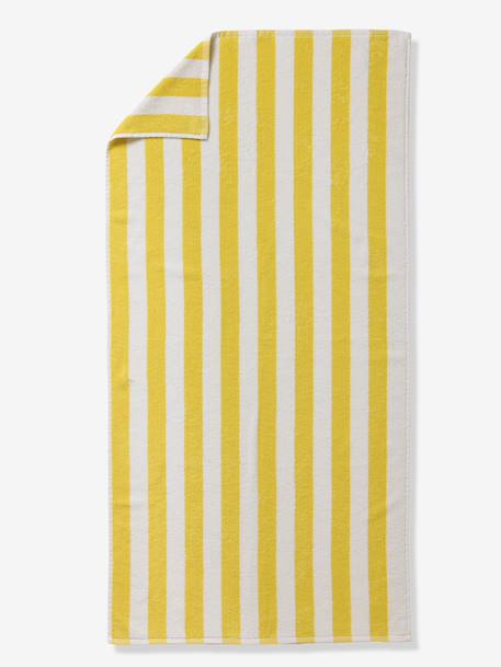 Striped Bath Towel with Recycled Cotton, Transat striped blue+striped pink+striped yellow - vertbaudet enfant 