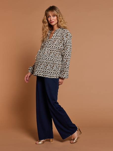 Leopard print nursing shirt ecru - vertbaudet enfant 