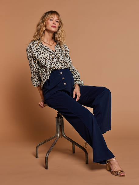 Leopard print nursing shirt ecru - vertbaudet enfant 