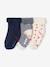 Lot de 3 paires de chaussettes bébé fille coeurs écru - vertbaudet enfant 