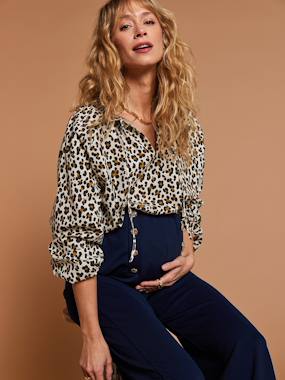 Leopard print nursing shirt - vertbaudet enfant -Leopard print nursing shirt