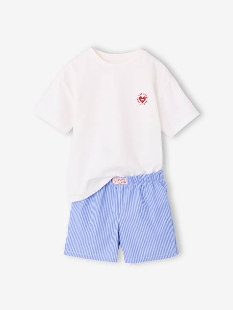 Pyjashort garçon capsule famille écru - vertbaudet enfant 