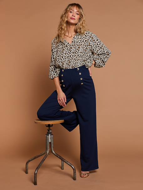 Leopard print nursing shirt ecru - vertbaudet enfant 