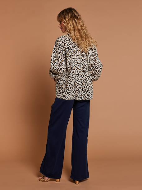Leopard print nursing shirt ecru - vertbaudet enfant 