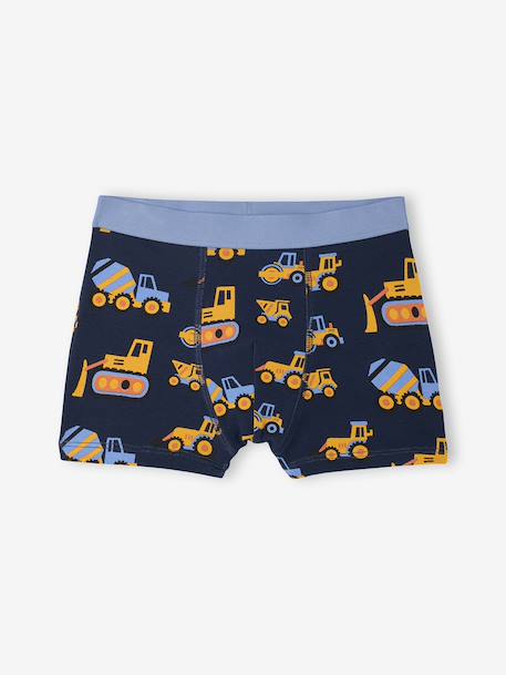 Pack of 2 boys' boxers with digger print ocean blue - vertbaudet enfant 