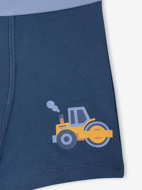 Pack of 2 boys' boxers with digger print ocean blue - vertbaudet enfant 