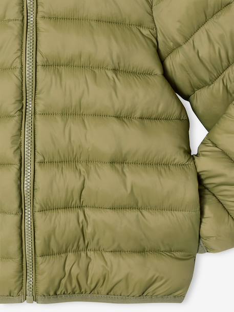 Light Padded Jacket with Hood for Boys black+emerald green+hazel+medium blue+navy blue+olive+pecan nut+red - vertbaudet enfant 