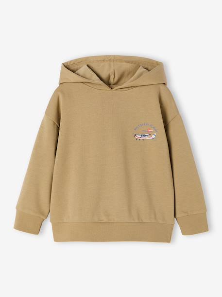 Cotton boy's hooded sweatshirt cumin - vertbaudet enfant 
