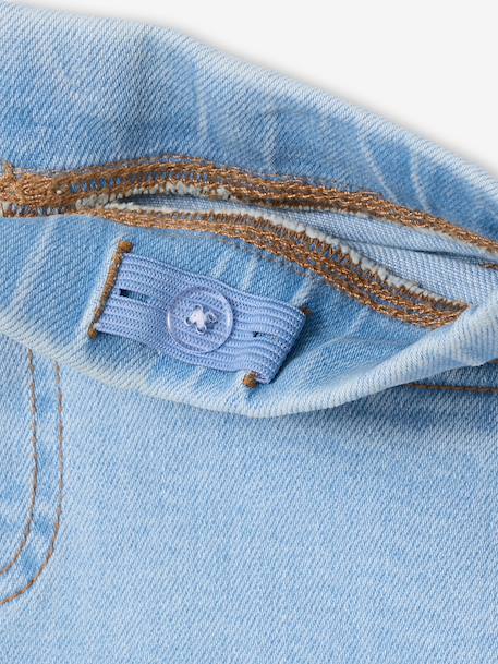 Denim Treggings for Girls bleached denim+medium blue - vertbaudet enfant 