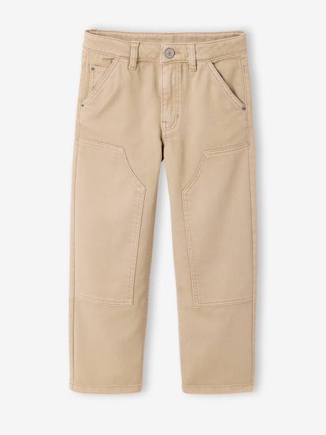 Boy's straight-leg trouser clay beige - vertbaudet enfant 