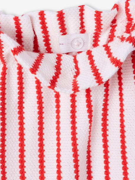 Wide striped knitted leggings striped blue+striped red - vertbaudet enfant 