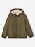 Windcheater with Sherpa-Lined Hood for Boys caramel+khaki+navy blue+olive - vertbaudet enfant 