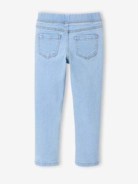 Denim Treggings for Girls bleached denim+medium blue - vertbaudet enfant 