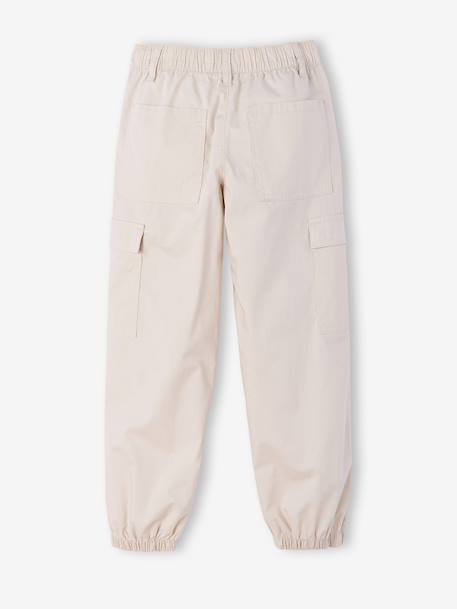 Pantalon cargo léger beige+olive - vertbaudet enfant 