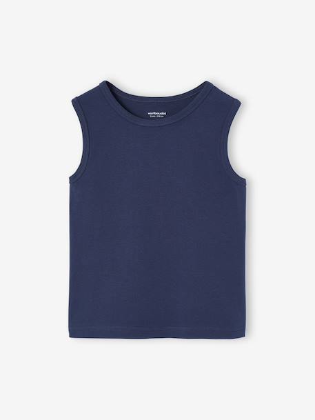 Pack of 2 Tank Tops for Boys set blue+set white - vertbaudet enfant 