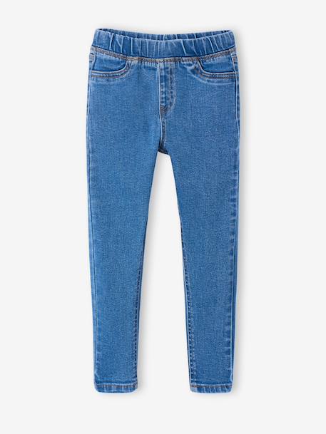 Denim Treggings for Girls bleached denim+medium blue - vertbaudet enfant 