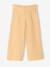 Cropped, Wide Leg Paperbag Trousers in Cotton Gauze for Girls beige+green+old rose+sage green+yellow - vertbaudet enfant 