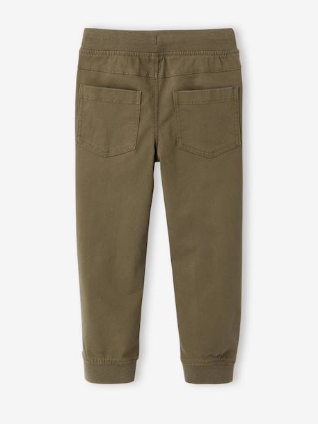Easy-on jogger trousers for boys anthracite+caramel+grey blue+khaki - vertbaudet enfant 