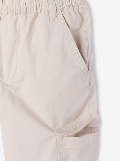 Pantalon cargo léger beige+olive - vertbaudet enfant 