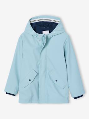 Boys-Coats & Jackets-Windcheaters & Raincoats-Hooded rain coat with multiple pockets