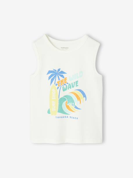 Lot de 2 débardeurs garçon lot blanc+lot bleu - vertbaudet enfant 