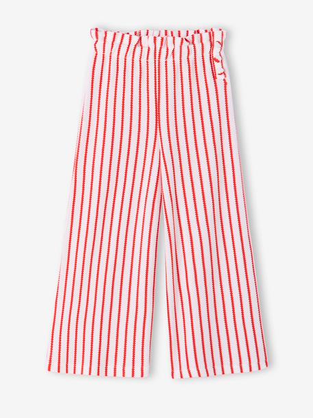 Wide striped knitted leggings striped blue+striped red - vertbaudet enfant 