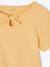 Girl's fancy bow t-shirt striped blue+yellow - vertbaudet enfant 