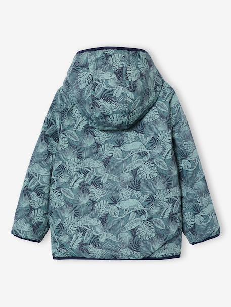 Blouson garçon réversible bleu océan+vert - vertbaudet enfant 