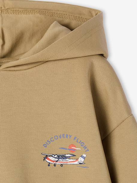 Cotton boy's hooded sweatshirt cumin - vertbaudet enfant 