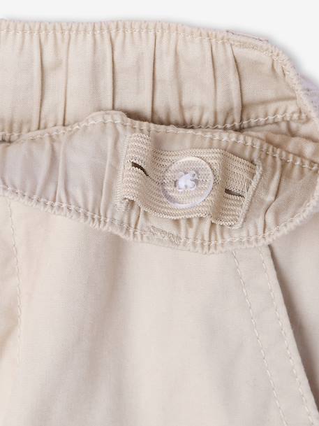Pantalon cargo léger beige+olive - vertbaudet enfant 