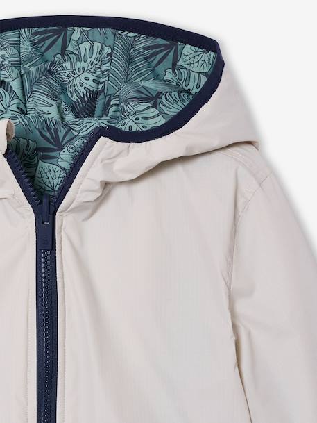 Blouson garçon réversible bleu océan+vert - vertbaudet enfant 