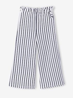Fille-Legging large rayé en maille