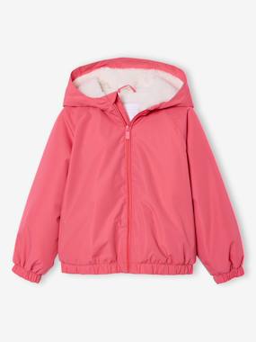 Fille-Coupe-vent fille à capuche doublé sherpa