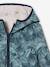 Reversible lightweight puffer jacket for boys green+ocean blue - vertbaudet enfant 