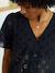 Broderie Anglaise Maternity and Nursing Blouse black+khaki - vertbaudet enfant 