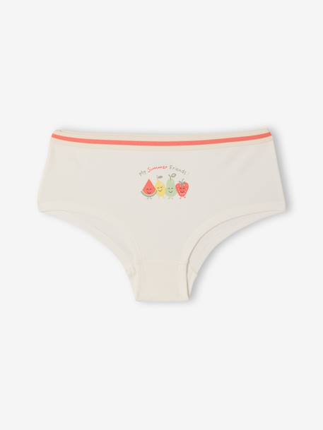 Pack of 5 fruit briefs ecru - vertbaudet enfant 
