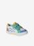 Synthetic trainers with touch 'n' close fastening for babies printed beige+set blue - vertbaudet enfant 