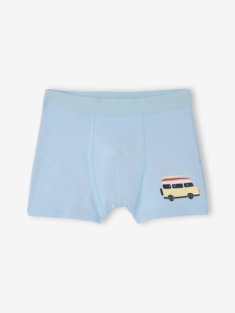 Pack of 5 Van boxers aqua green - vertbaudet enfant 