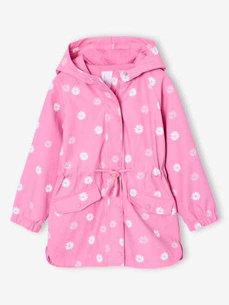 Ciré fille à capuche motifs magiques bleu ciel+rose+sauge imprimé - vertbaudet enfant 