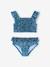 Girl's floral two-piece swimsuit emerald green - vertbaudet enfant 