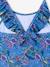 Girl's one-piece swimsuit blue - vertbaudet enfant 
