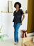 Broderie Anglaise Maternity and Nursing Blouse black+khaki - vertbaudet enfant 