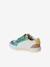 Synthetic trainers with touch 'n' close fastening for babies printed beige+set blue - vertbaudet enfant 