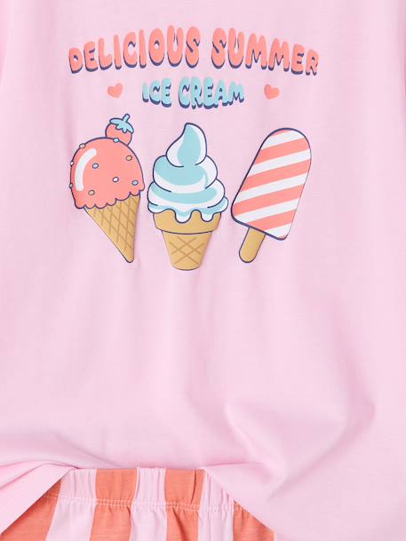 Pack of 2 girls' short-sleeved pyjamas rose - vertbaudet enfant 