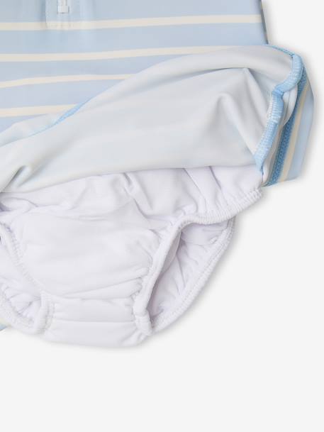 Baby UV Protection jumpsuit with built-in nappy sky blue - vertbaudet enfant 