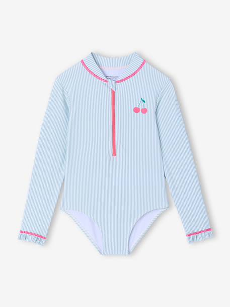 Girl's UV Protection swimsuit aqua green - vertbaudet enfant 