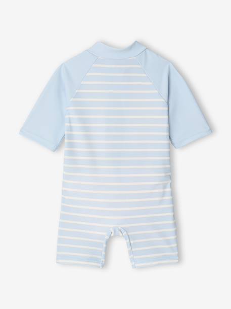 Baby UV Protection jumpsuit with built-in nappy sky blue - vertbaudet enfant 