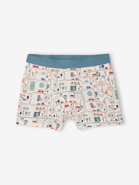 Pack of 5 boys' boxers with a circuit print ecru - vertbaudet enfant 
